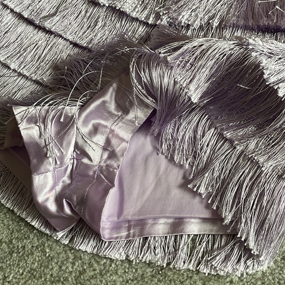 Purple Fringe Mini Skirt - Picture 8 of 8